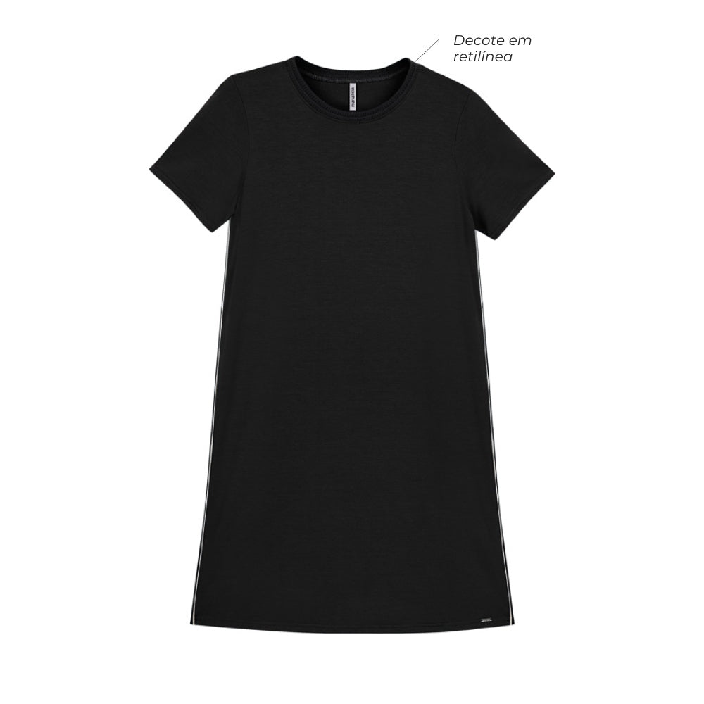 Vestido em Moletinho de Viscose com Elastano