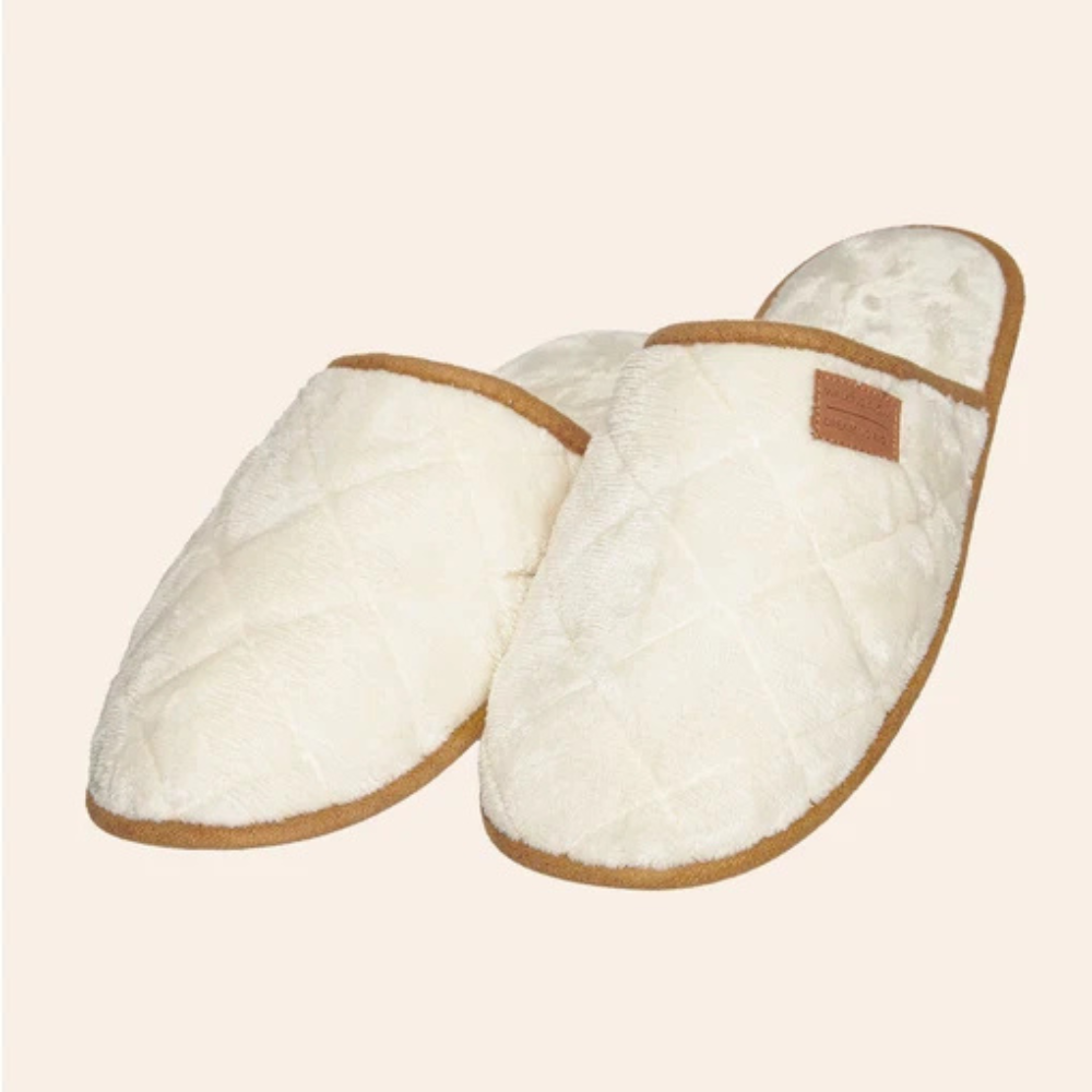 Chinelo de Pano Feminino Slider Texturizada em Plush Velvet
