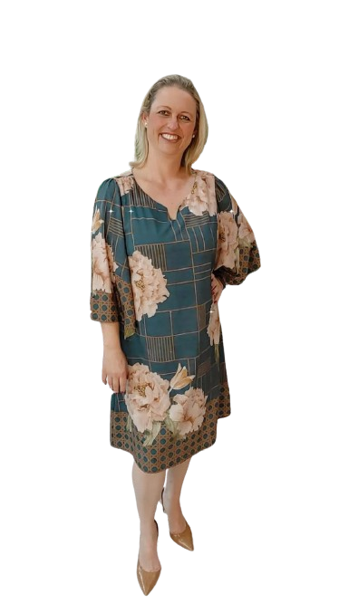 Vestido de Microfibra Lisa Jardim Secreto