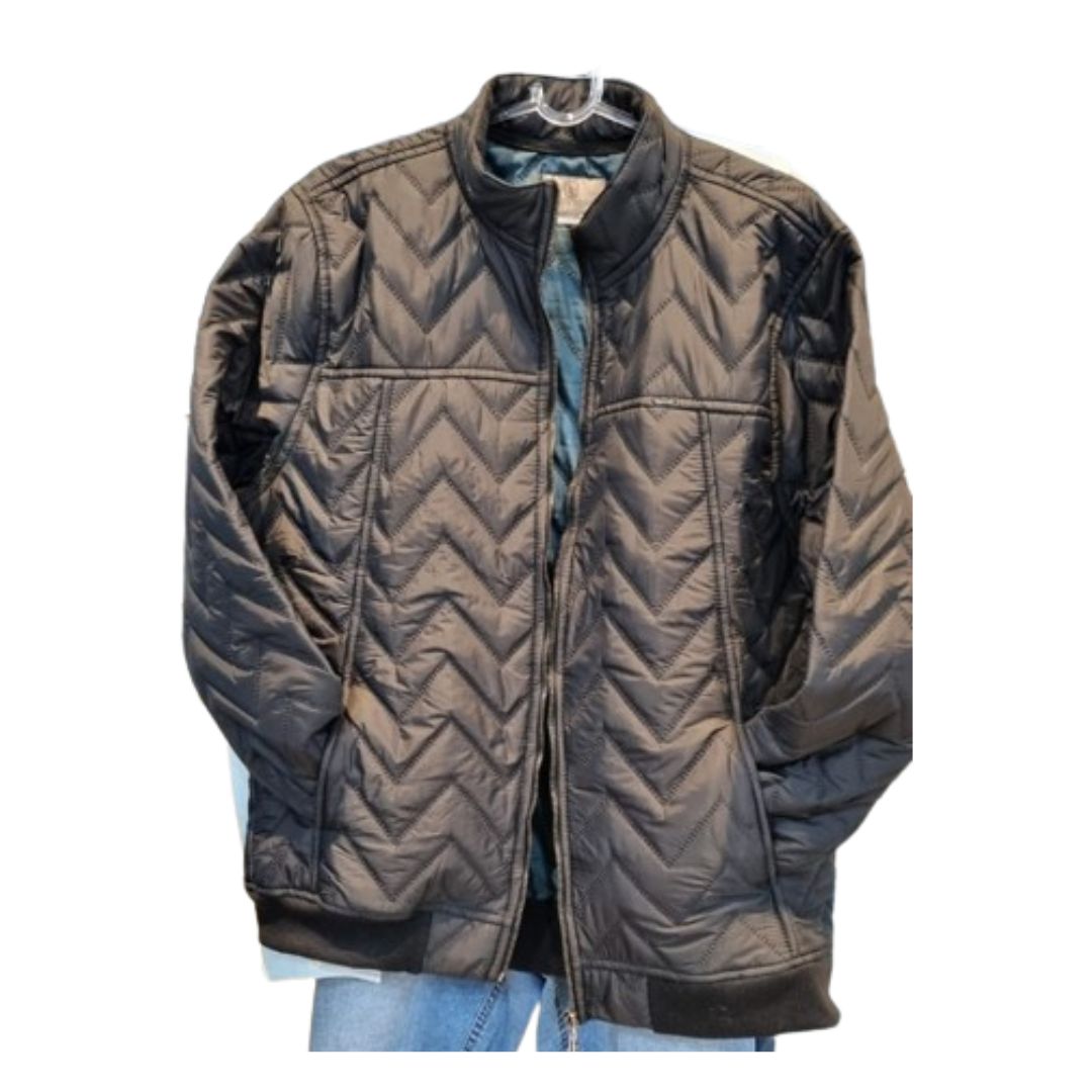 Jaqueta Masculina com Ziper Punho e Barra Ribana