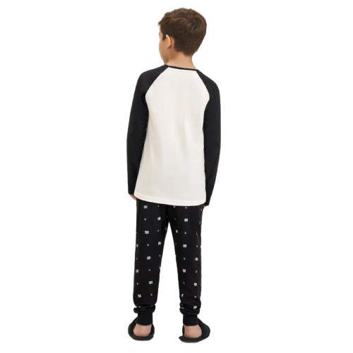 Pijama Masculino Infantil Manga Longa Cor com Amor
