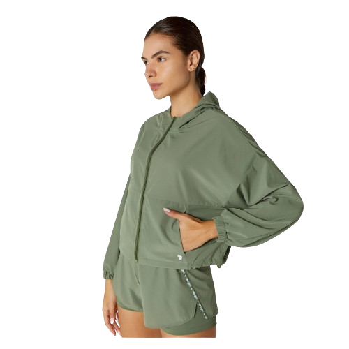 Jaqueta Corta Vento Com Capuz e Regulagem Alto Giro