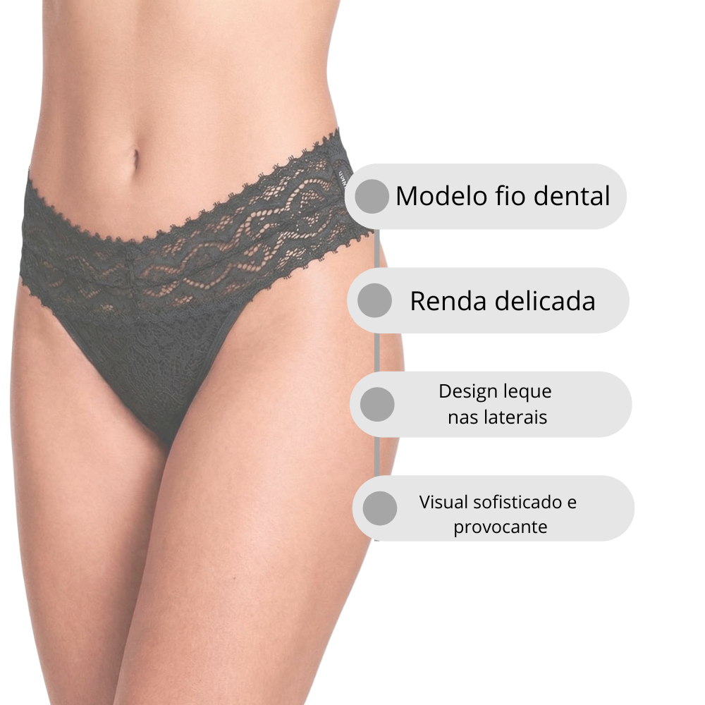 Calcinha Fio Dental em Renda Sensual Nayane