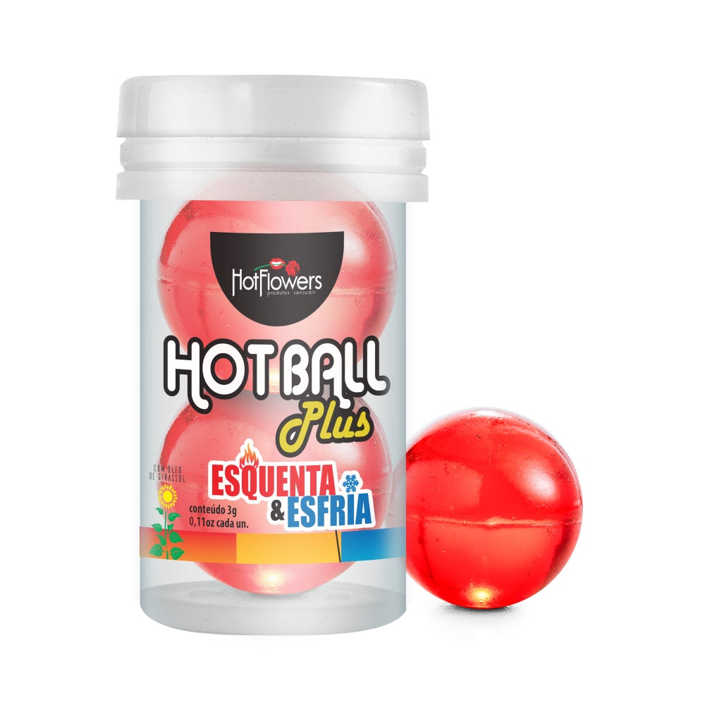 HOT BALL PLUS ESQUENTA ESFRIA- Provoca uma sensação estimulante e alternada de calor e refrescância