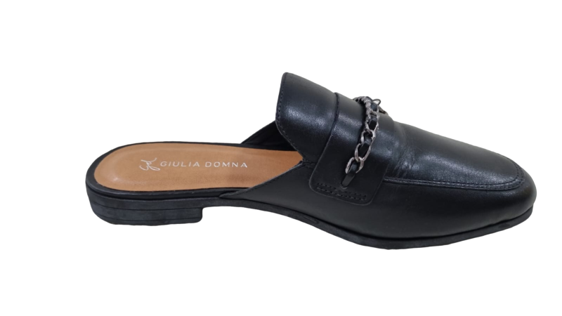 Mule Atanado Stone Preto Giulia Domna Ref 011.23/201