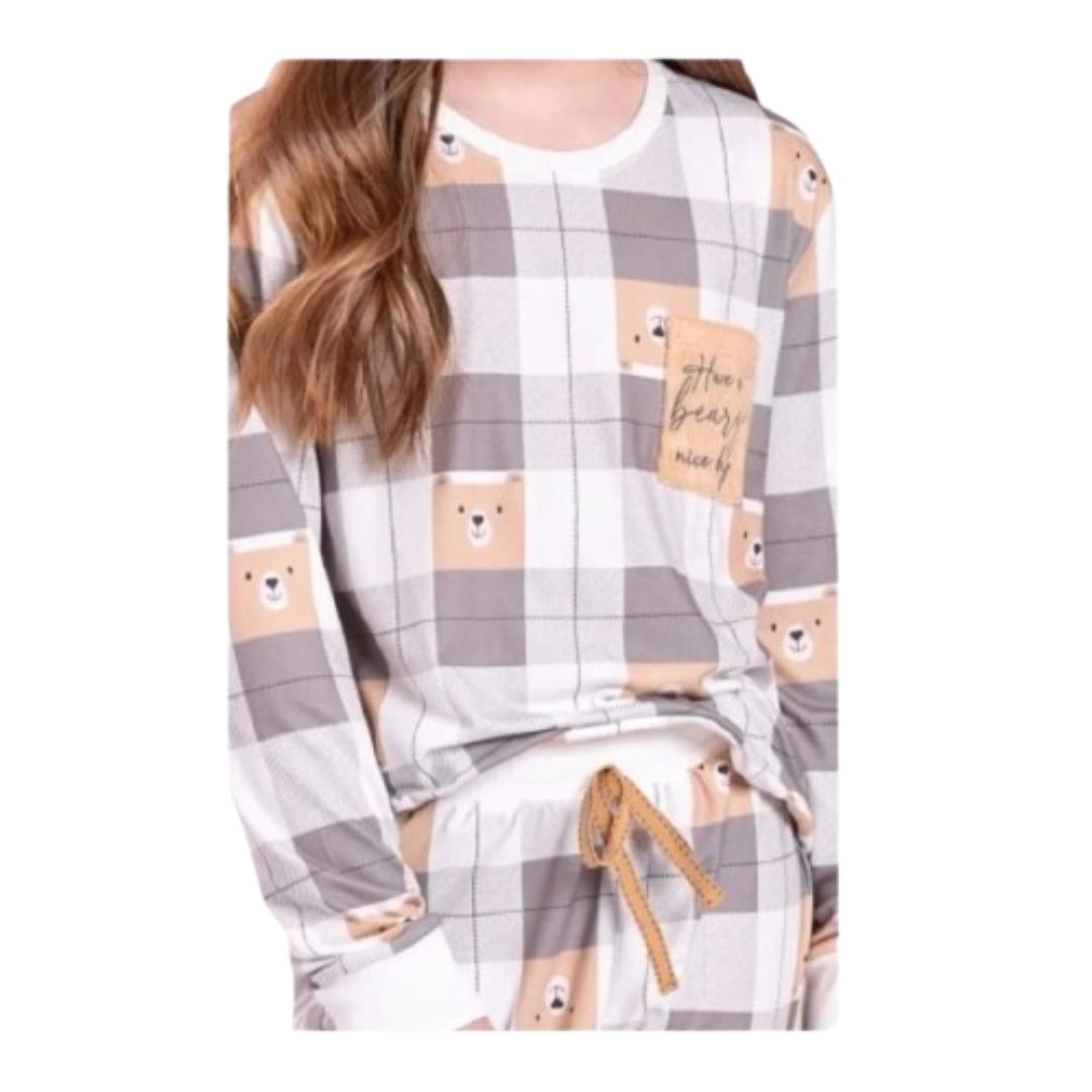 Pijama Jogger Nice Day Ursinhos Lua Luá Infantil 