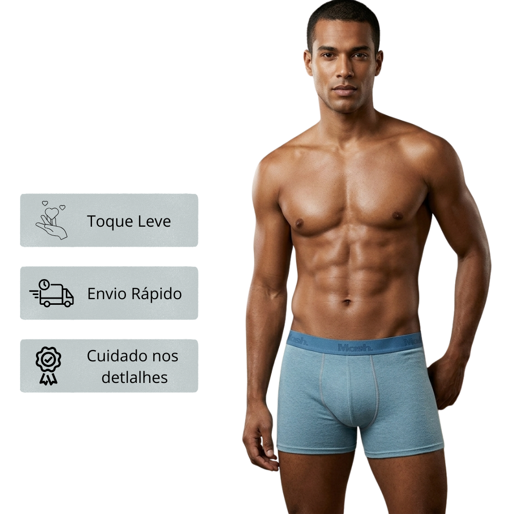 Cueca Boxer Cotton em Algodão Mash