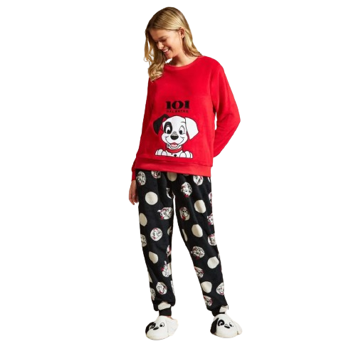 Pijama Longo de Fleece  101 Dálmatas Recco