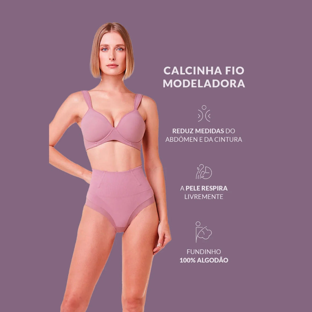 Calcinha Fio Modeladora Diminui Medidas e Valorizar a Cintura