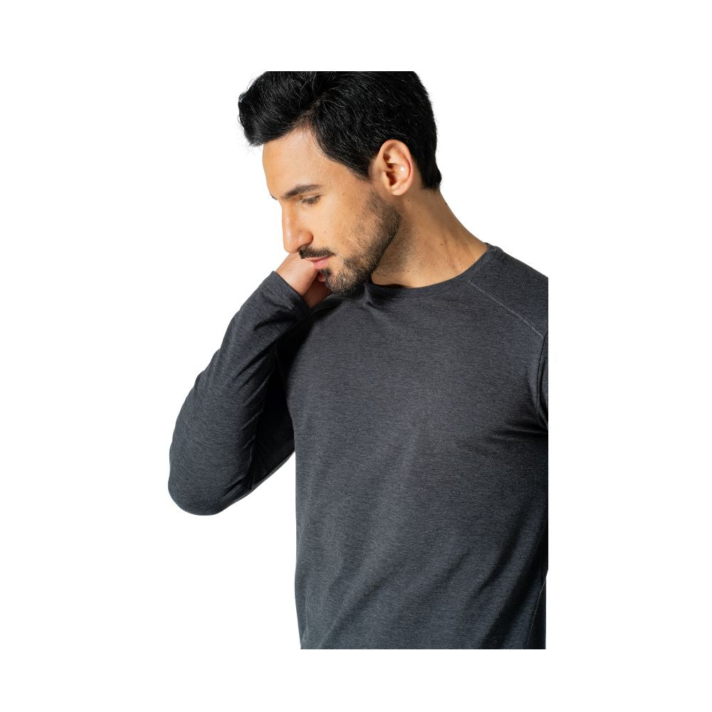 Básica Térmica em Algodão Masculina Gola Redonda