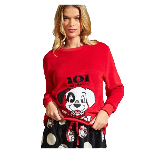 Pijama Longo de Fleece  101 Dálmatas Recco