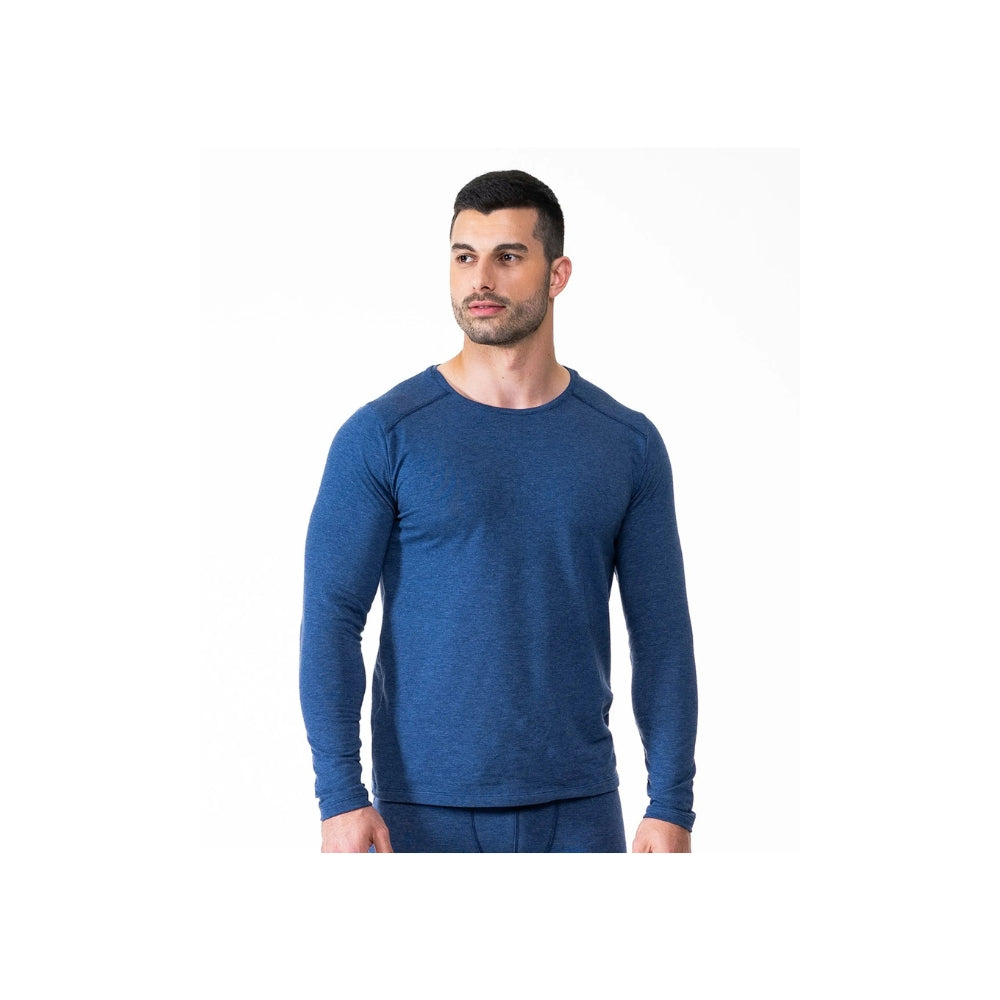 Básica Térmica em Algodão Masculina Gola Redonda