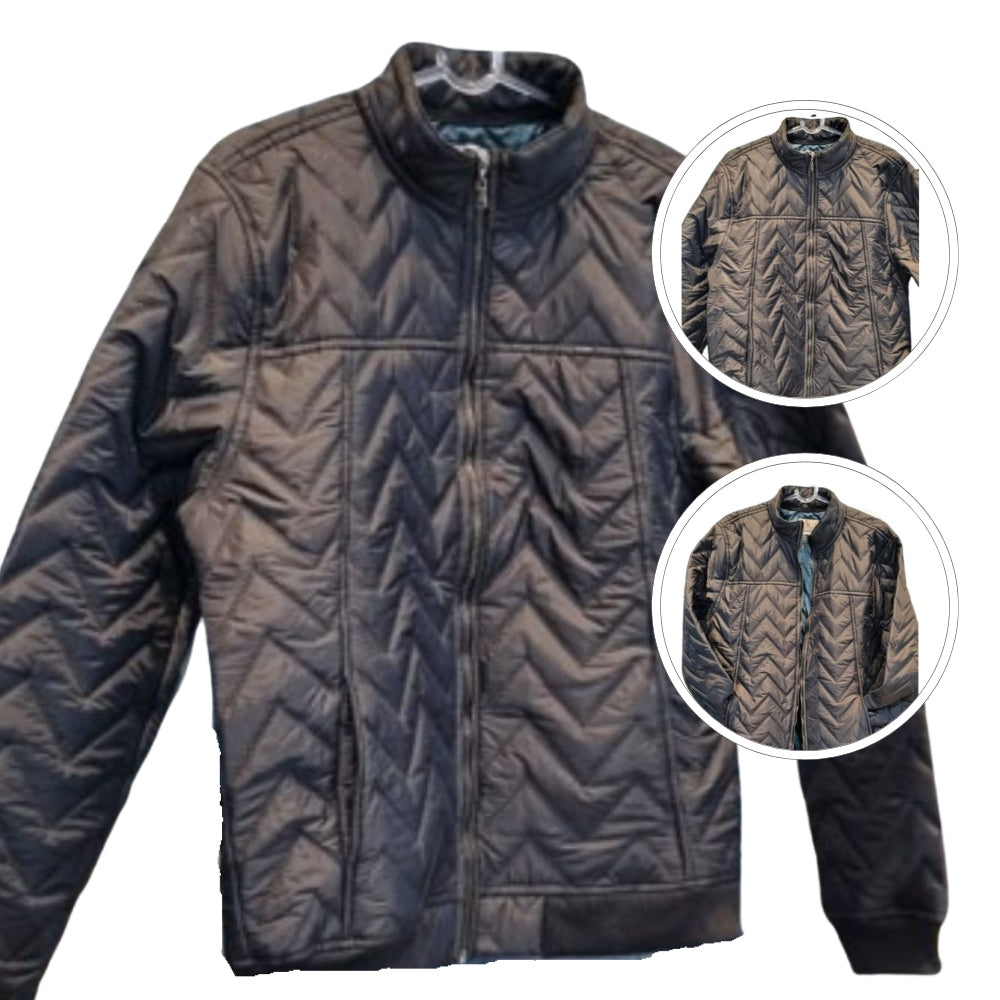 Jaqueta Masculina com Ziper Punho e Barra Ribana