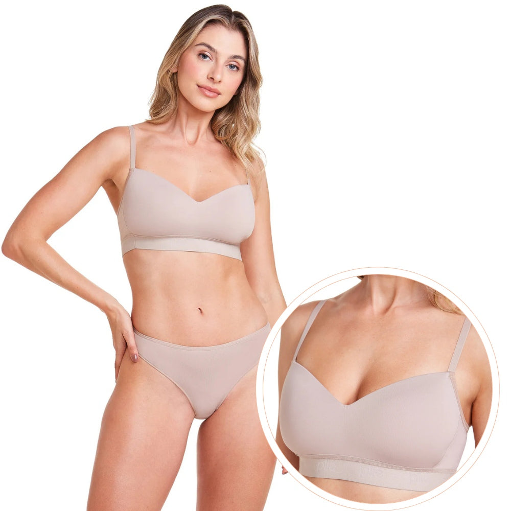 Sutiã Basic Top Com Bojo Zero Compressão Leve e Respirável