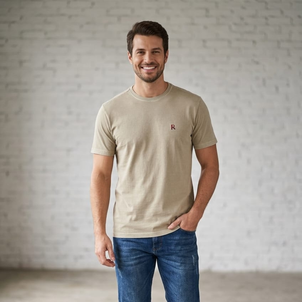 Camiseta Básica Masculina 100% Algodão