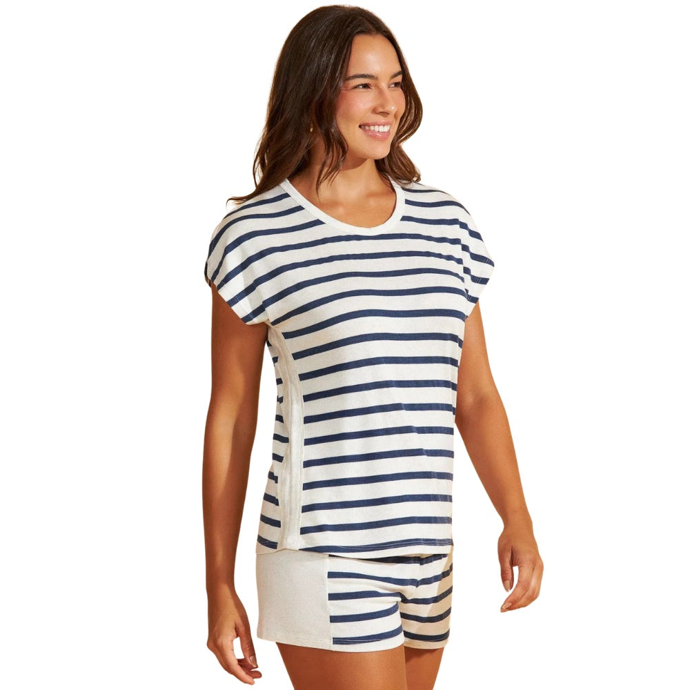 Pijama Feminino Curto De Viscose Fine Linen