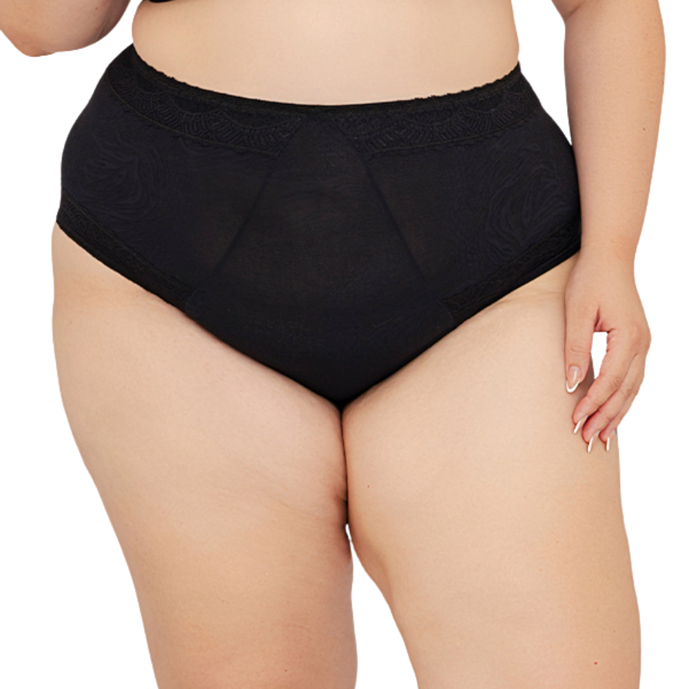 Calcinha Plus Size Cintura Alta Frente V Modeladora Confortável