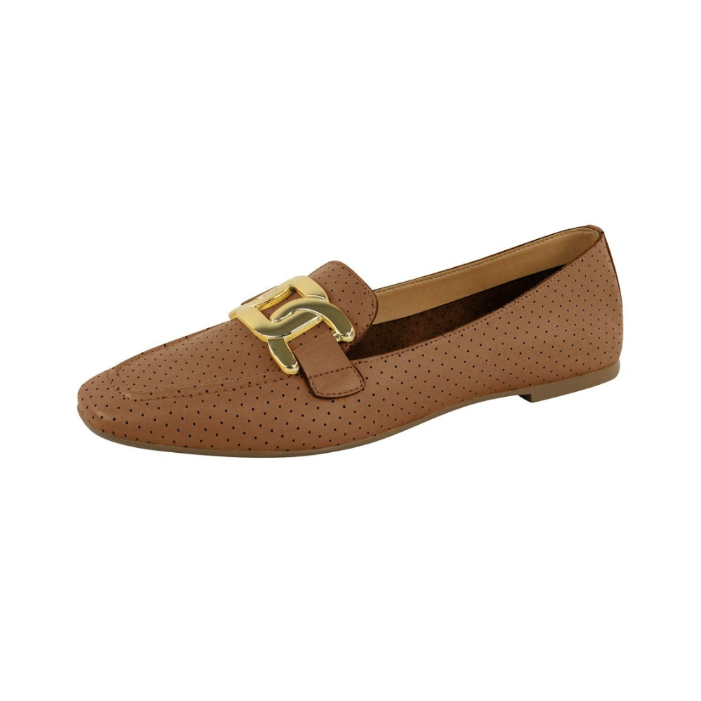 Sapatilha em Couro com Bridão Cromado: Elegância para o Dia a Dia