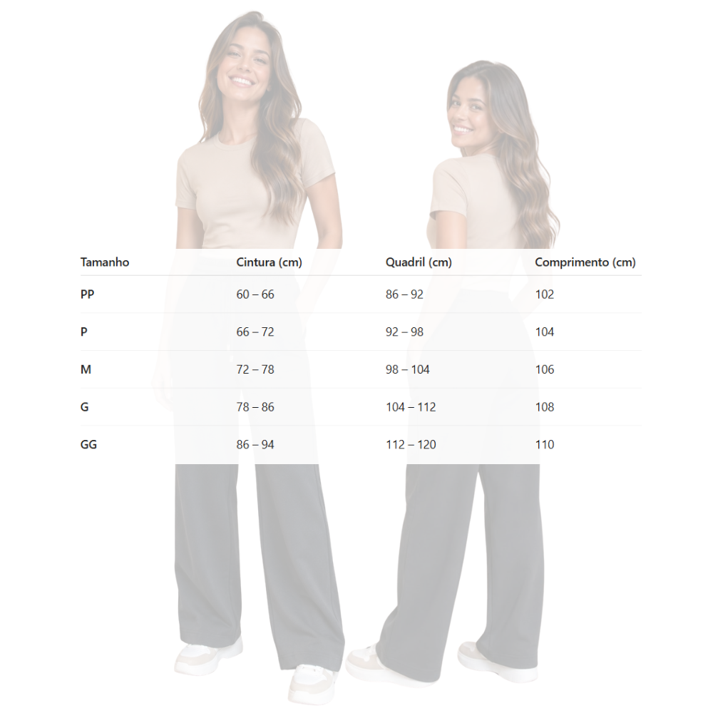 Calça de Abrigo Pantalona Comfy Feminina