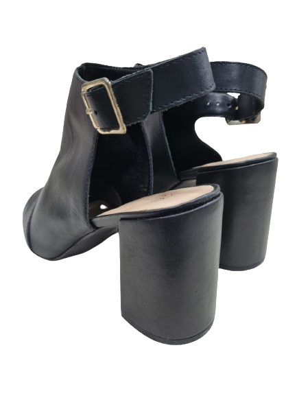 Salto Croco Preto/Atanado Stone Preto