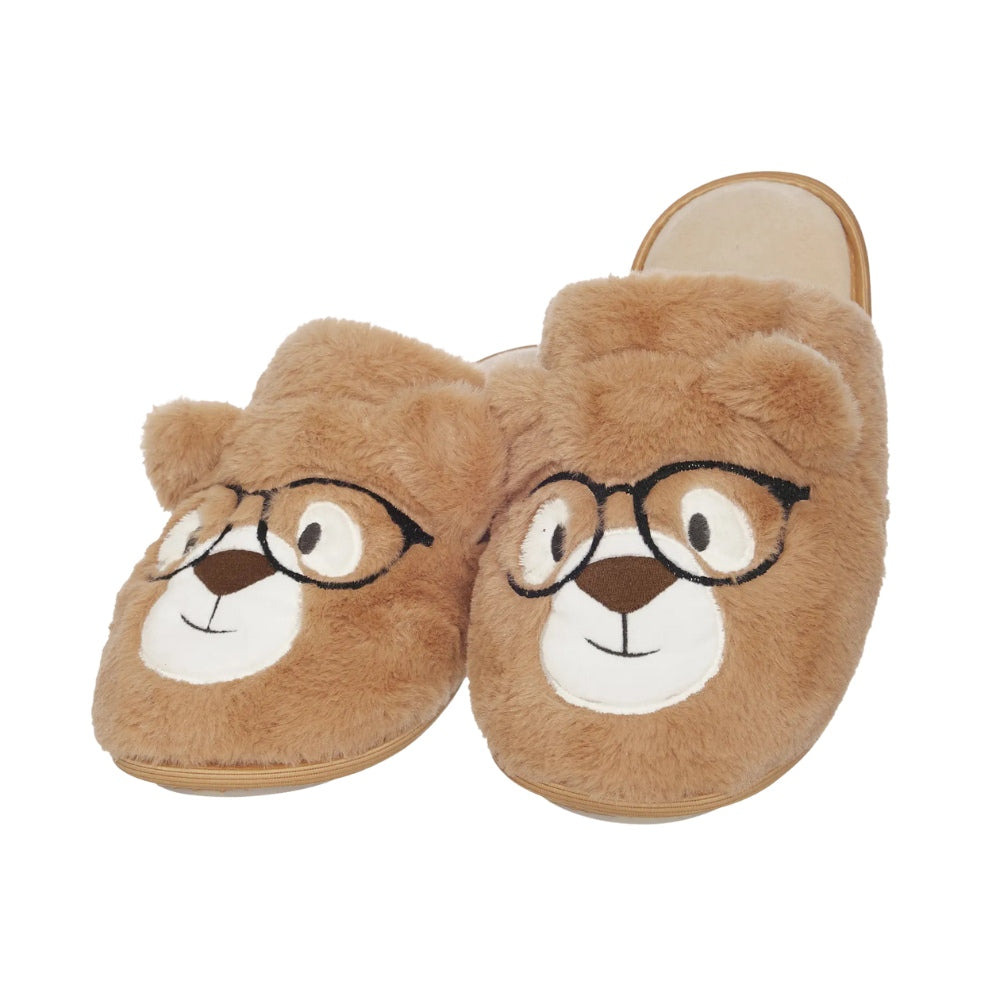 Chinelo Pantufa Infantil Steve Peluciado com Bordados e Tecido de Pelúcia em Plush Velvet