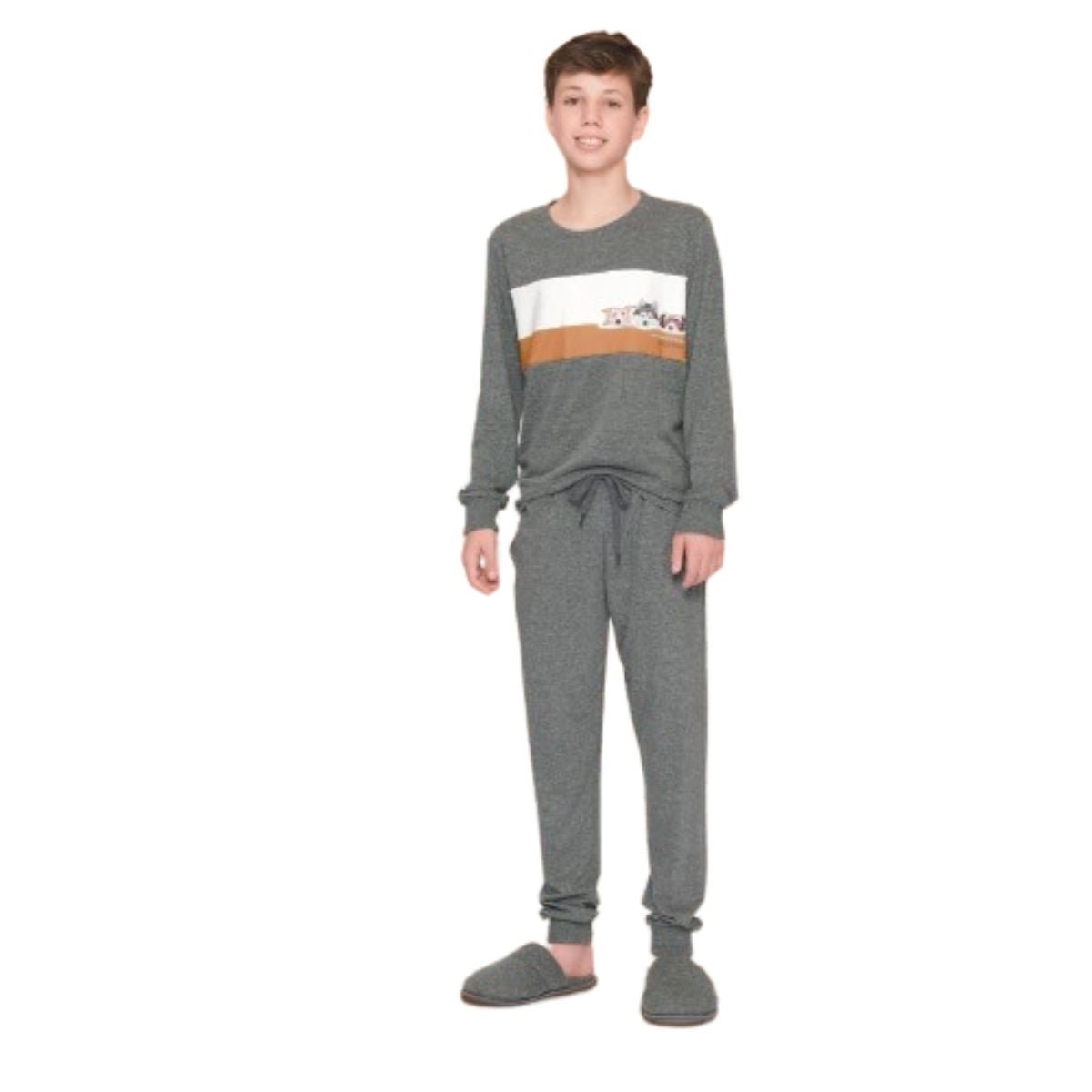 Pijama Jogger Masculino Infantil Free Dogs Lua Luá