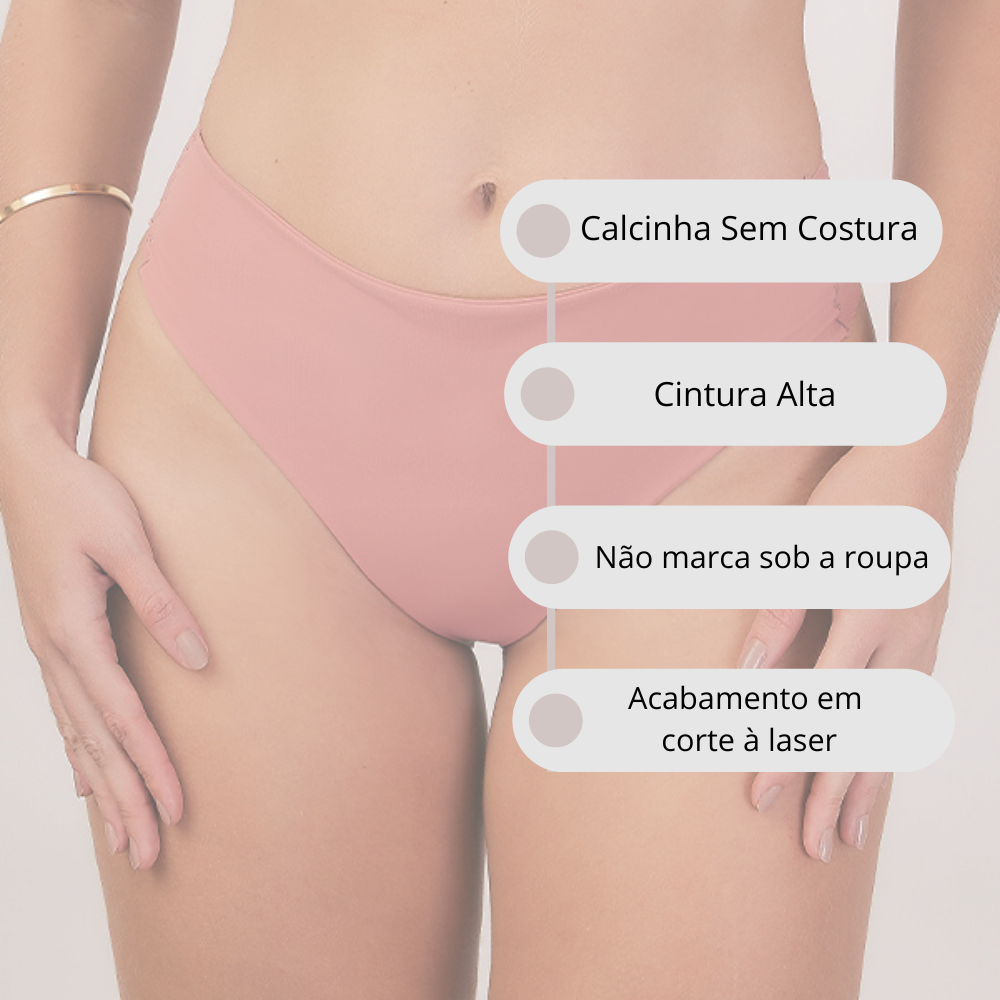 Calcinha Sem Costura Cintura Alta