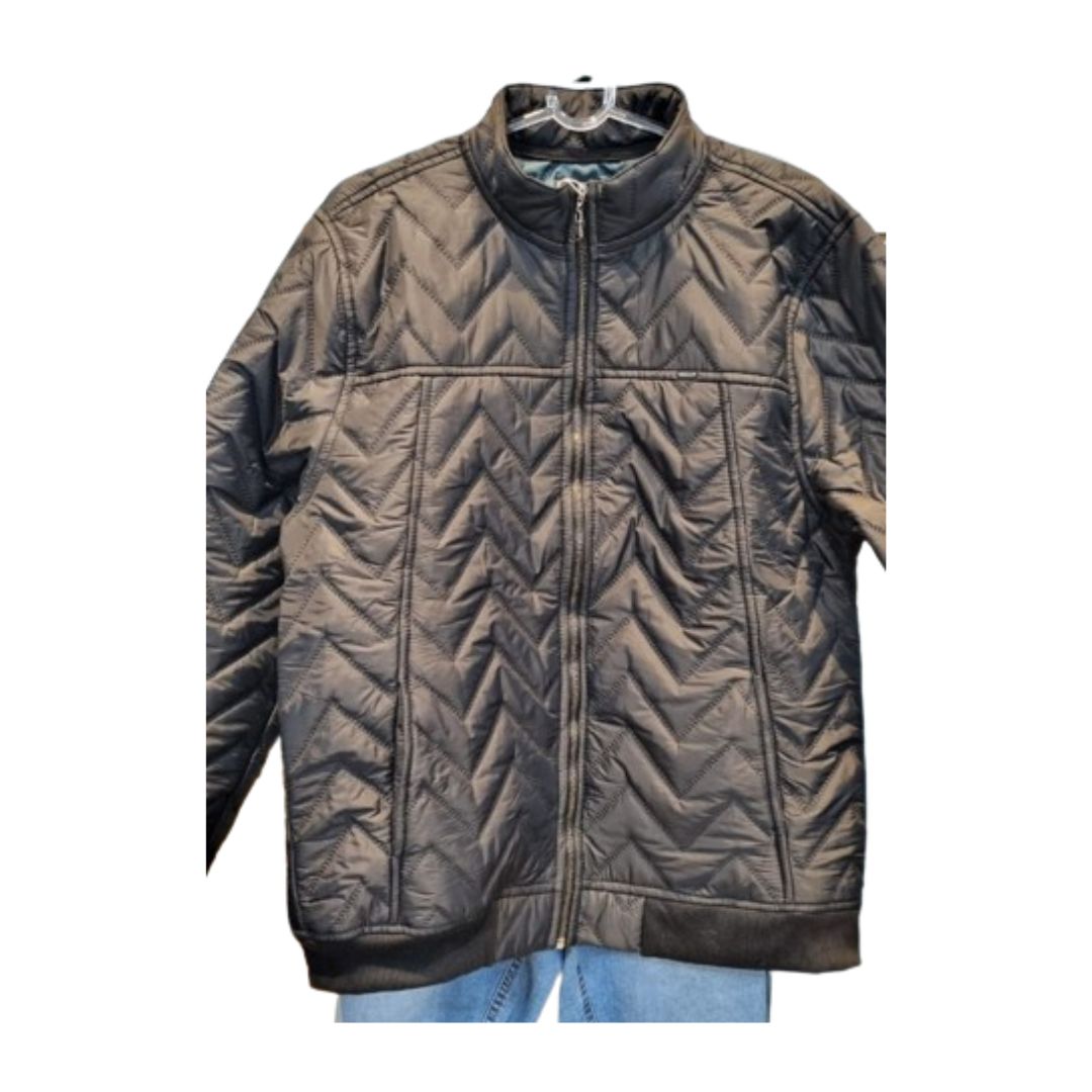 Jaqueta Masculina com Ziper Punho e Barra Ribana