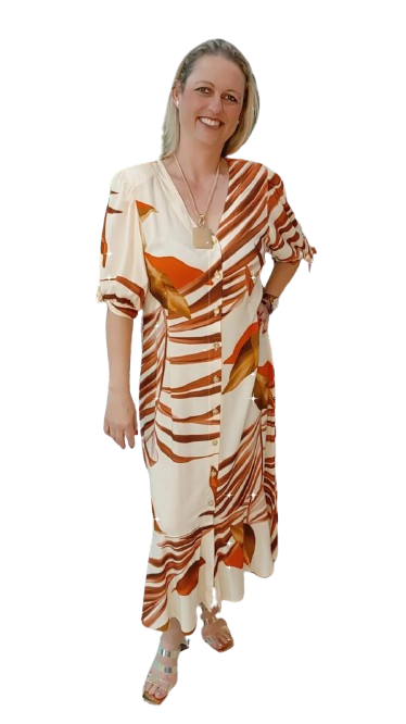 Vestido Viscose Com Botões Peregrino