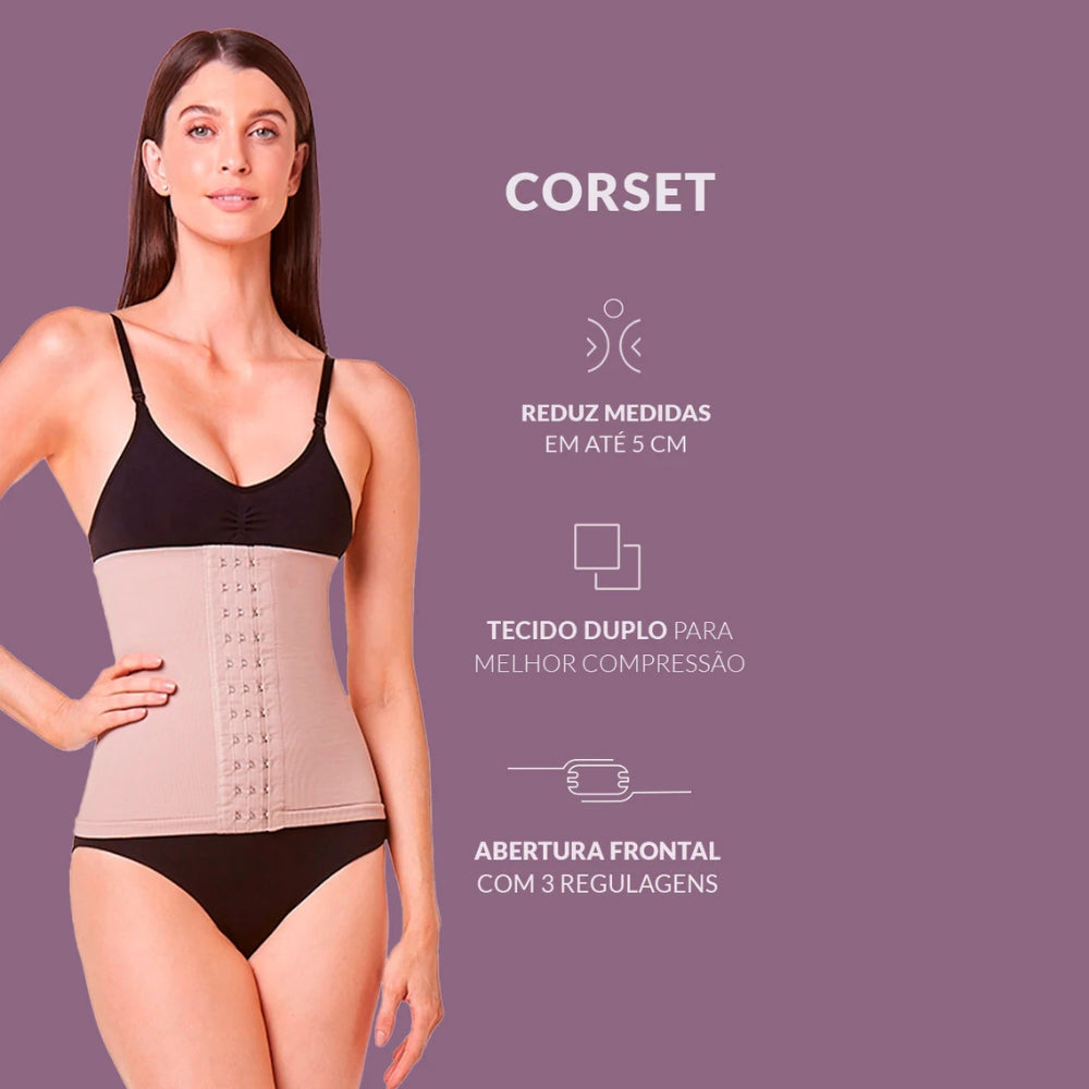 Cinta Corset Modeladora Reduz Medidas em até 5cm e Valorize sua Cintura