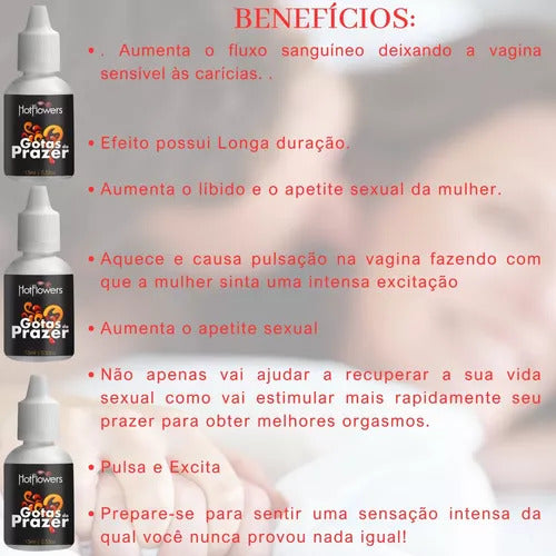 Gotas do Prazer Óleo - Excitante Feminino