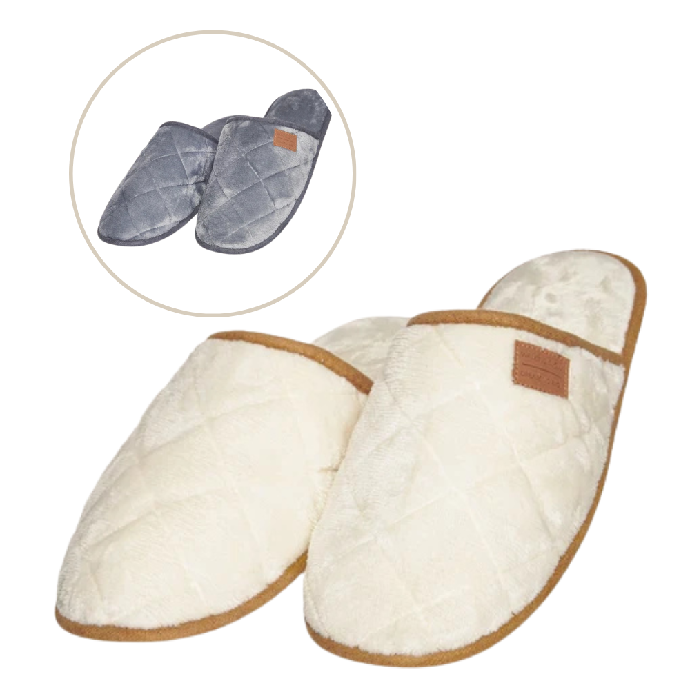 Chinelo de Pano Feminino Slider Texturizada em Plush Velvet
