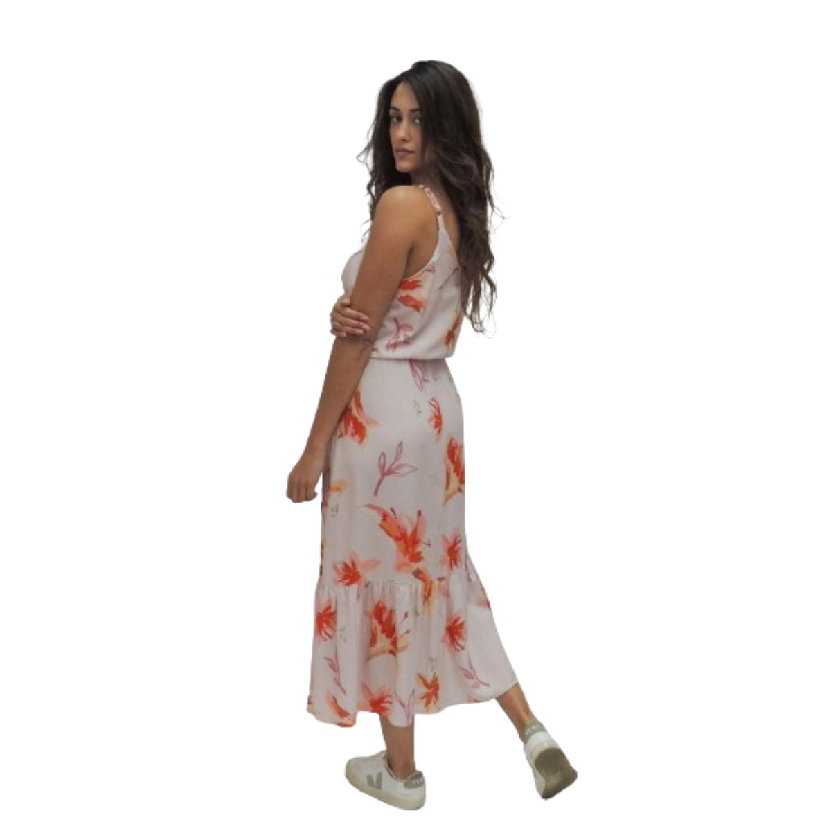 Vestido Feminino Midi Floral