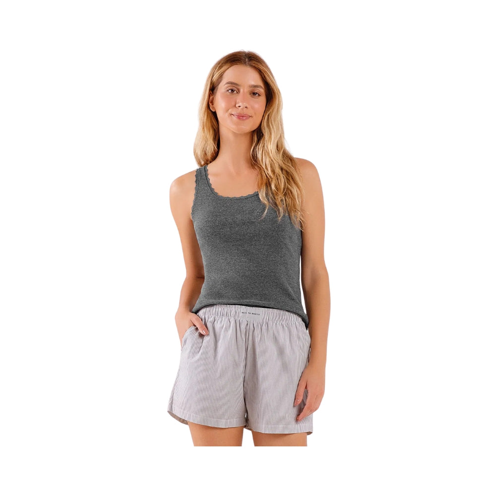 Short Pijama Feminino em Algodão Listrado Conforto para Dormir
