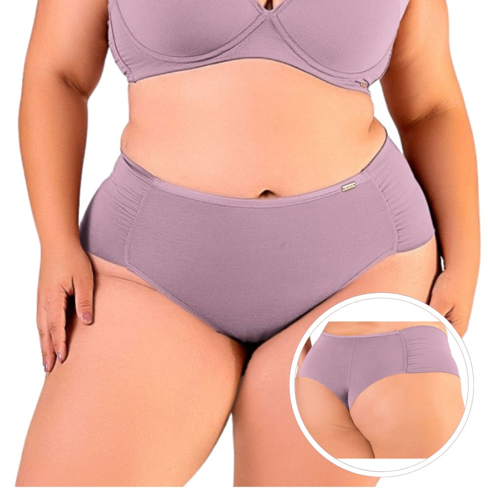 Calcinha Plus Bombom Fio Dental com Forro 100% Algodão Antibacteriano