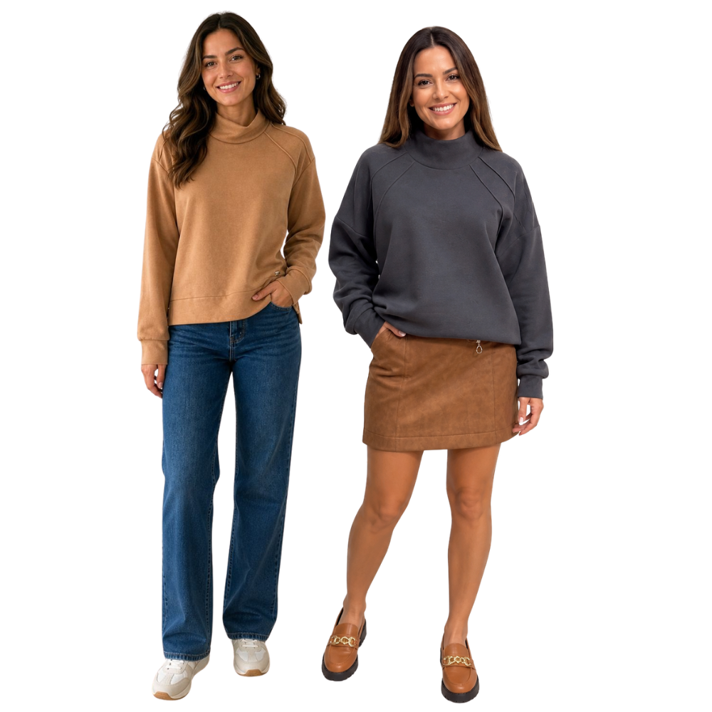 Blusão Feminino Comfy Tecido Macio