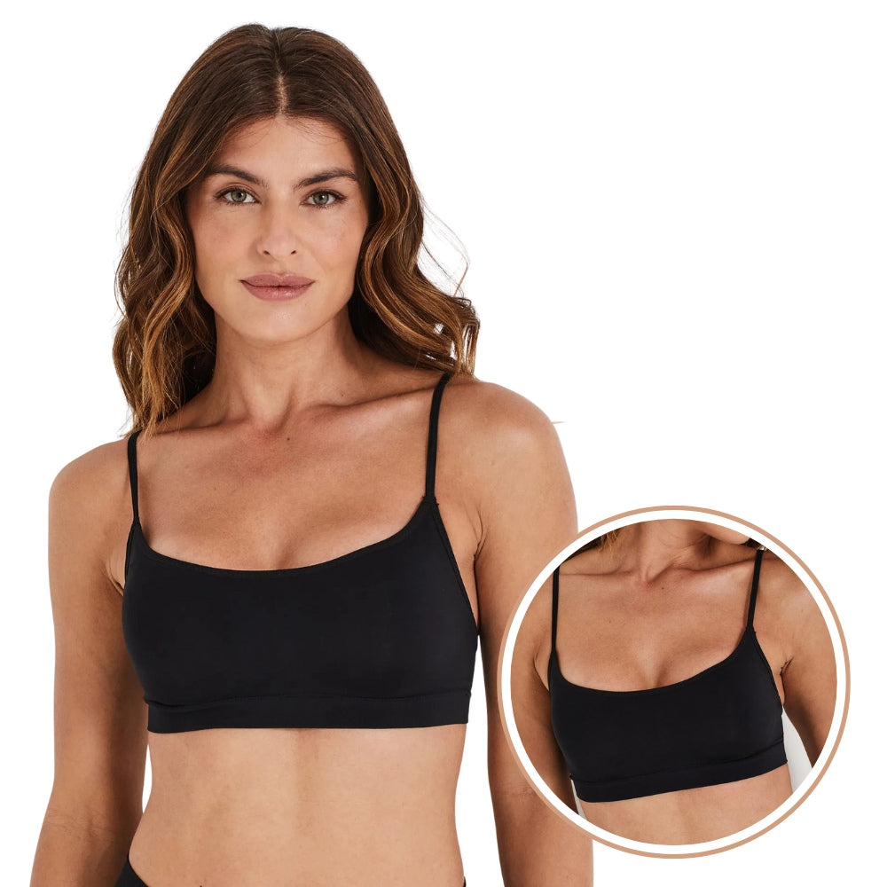 Sutiã Sutop® com Bojo sem Aro Decote Quadrado e Alças Finas