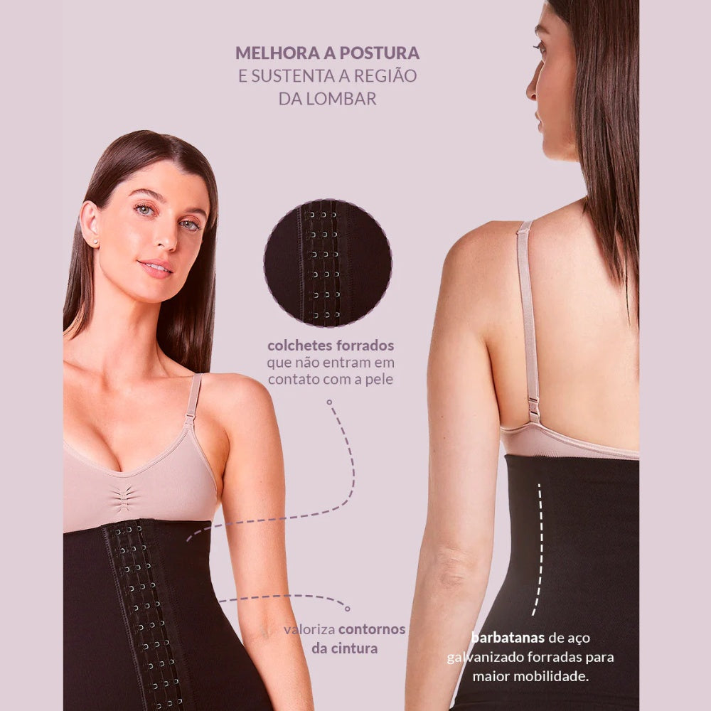 Corset de Alta Compressão: Reduza até 7cm e Valorize sua Cintura