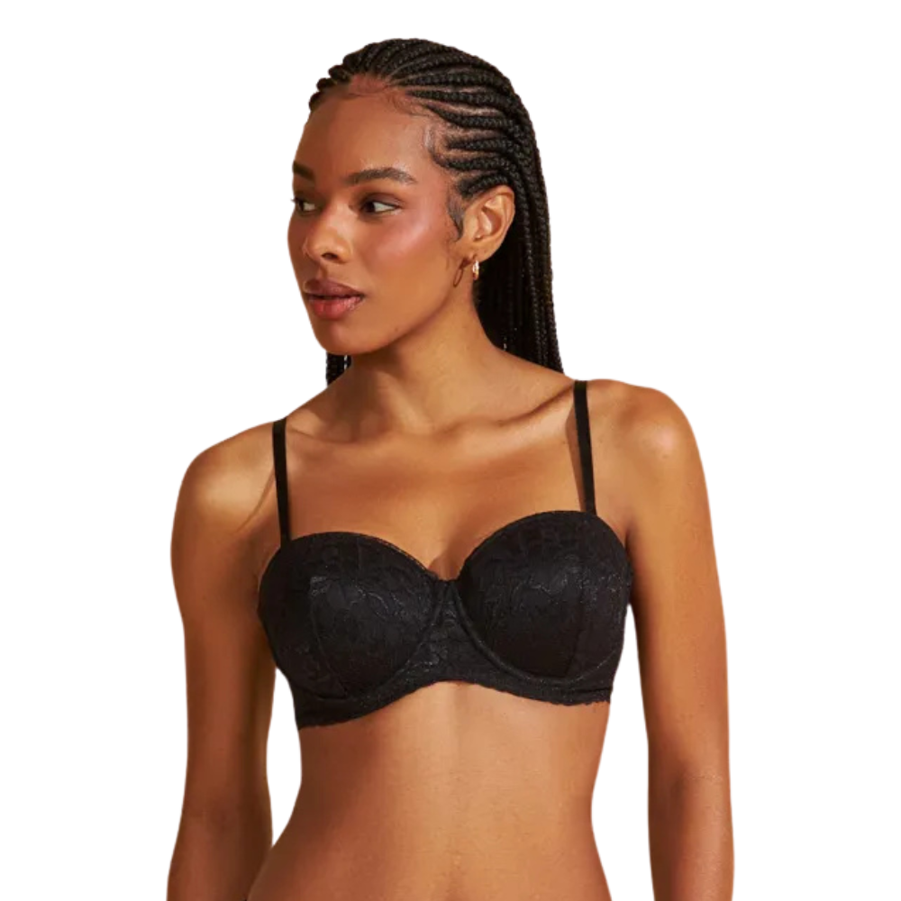 Sutiã com Alças Removíveis de Renda com Bojo Modelo Tomara que Caia