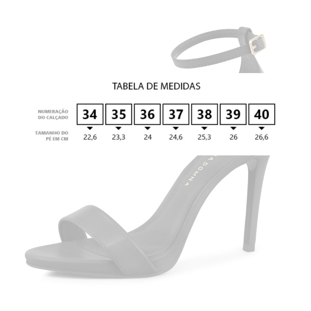Sandália Feminina em Couro - Salto Alto Elegante