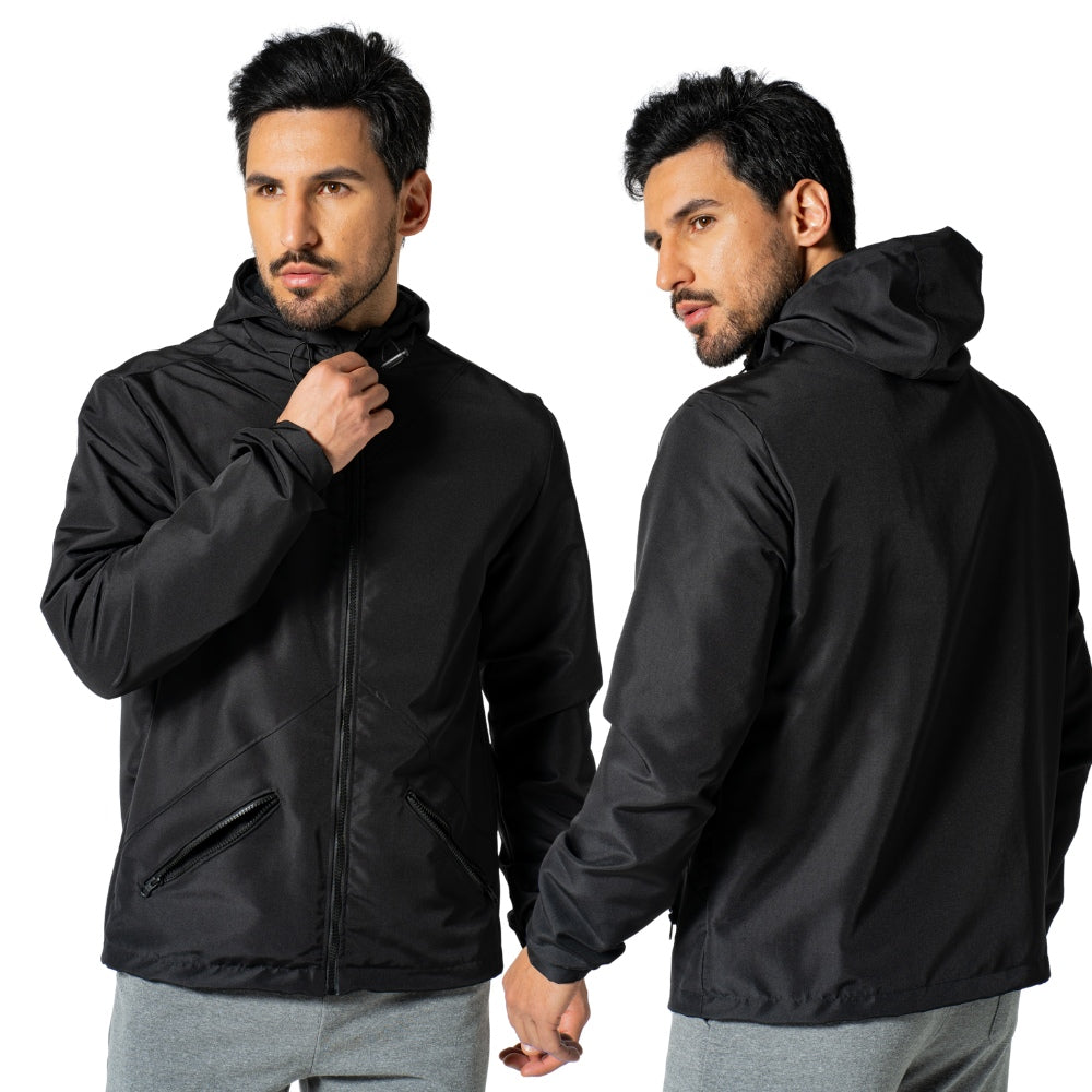 Jaqueta Corta-Vento Masculina com Capuz Forrado