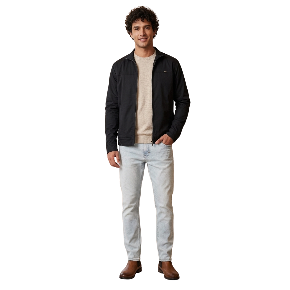 Jaqueta Masculino Casual com Gola e Zíper Feita com Tecnologia Moderna