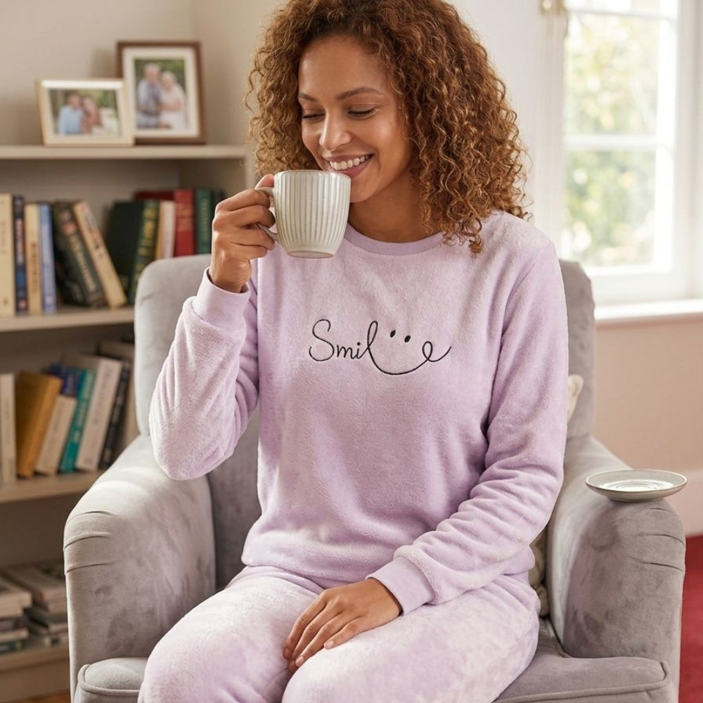Pijama Feminino Fleece Máximo Conforto para os Dias Frios