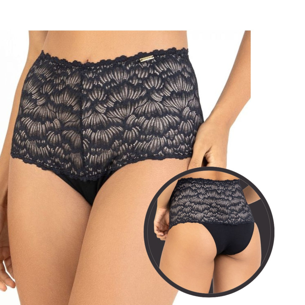 Calcinha em Renda Cós Alto