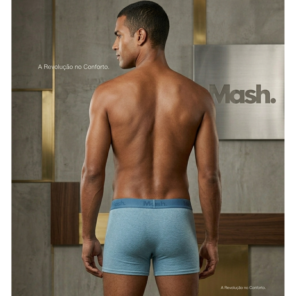 Cueca Boxer Cotton em Algodão Mash