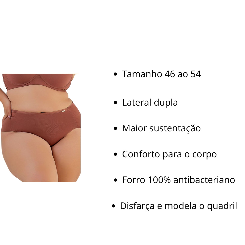 Calcinha Plus Bombom com Forro Antibacteriano