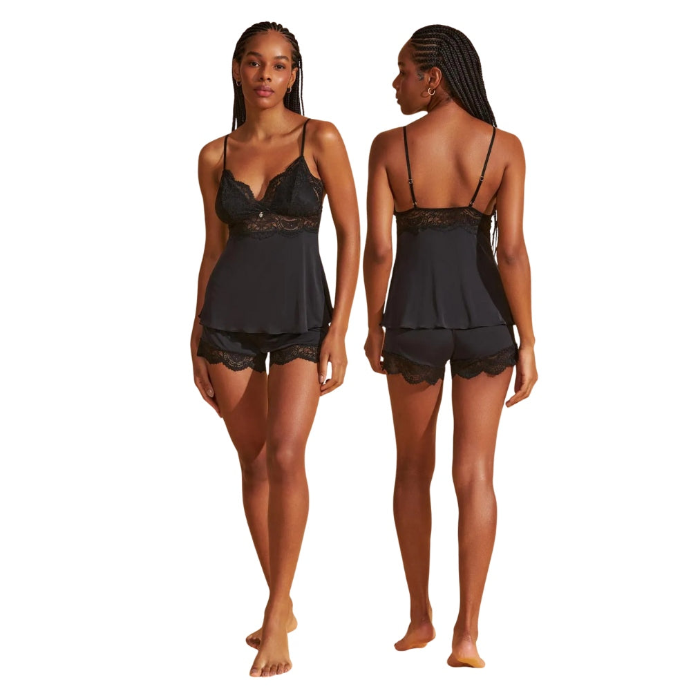 Short Doll de Microfibra com Renda, Conforto e Sensualidade em Cada Detalhe