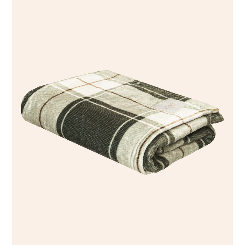Manta Estampada Casal Xadrez BB Moment Soft Lux