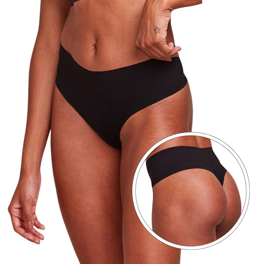 Calcinha Fio Dental Laterais Largas Em Microfibra