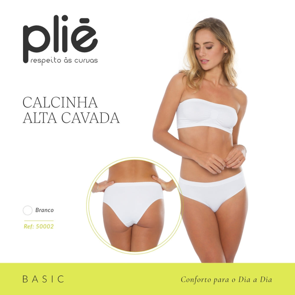 Calcinha Alta Cavada Conforto Ideal para o Dia a Dia com Tratamento Hidrófilo